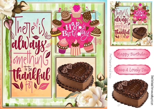 Be Thankful for!!! CAKE Window card fron 8x8