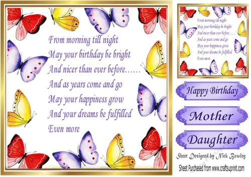 A Pretty card front of butterflies with script 8x8 (1)