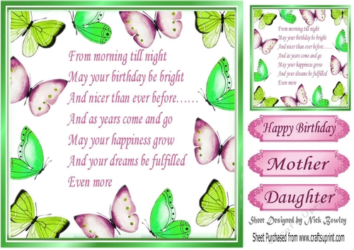 A Pretty card front of butterflies with script 8x8 (2)