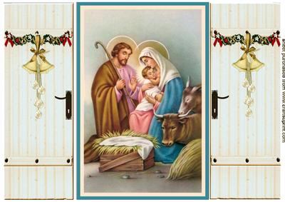 Lovely Nativity of Mary & Joseph Gatefold