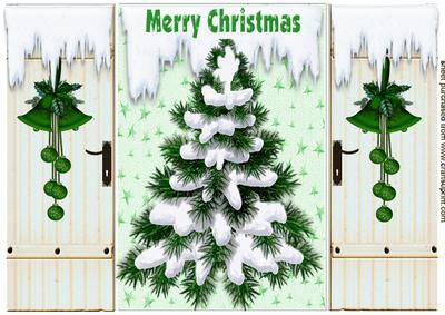 Christmas Tree with Snow, Gatefold