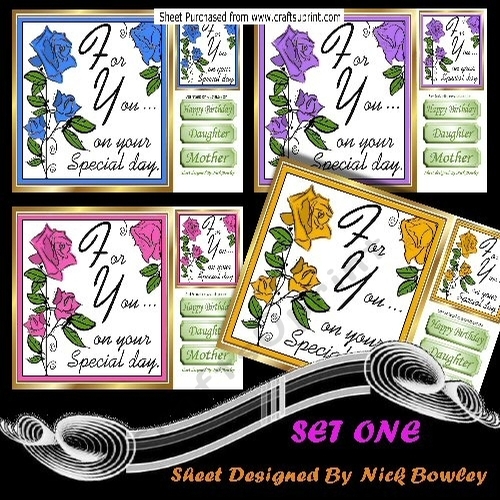 FOR YOU ON YOUR SPECIAL DAY Roses 8x8 mini kit (set one)