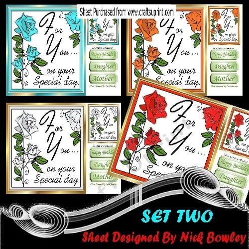FOR YOU ON YOUR SPECIAL DAY Roses 8x8 mini kit (set Two)