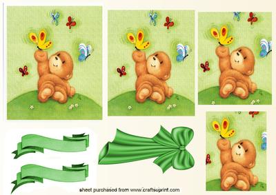 Little Teddy with Butterflies,pyramids