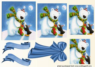Cute Polar Bear & Penguin, Pyramid