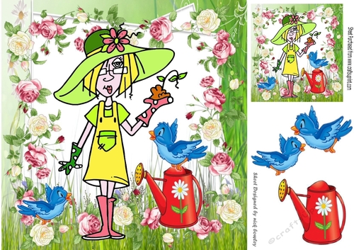 Oh i do enjoy a spot of gardening, gardening gal 8x8