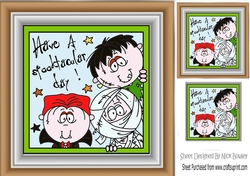 Have a Spooktacular Day with friends (green) 8x8