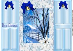 Beautiful Snow Scene in Blues, Gatefold