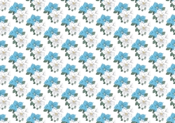 blue and white poinsettias backing paper (small)