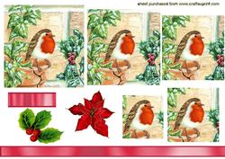 Little Robin Sitting on a Flowerpot,pyramid