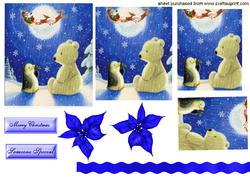 Best of Friends Cute Polar Bear & Penguin Pyramids
