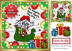  Stella in a sleigh  with presents in bauble frame 8x8