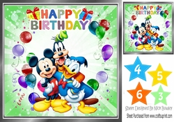 best of friends, the fab trio birthday party with balloons 8x8
