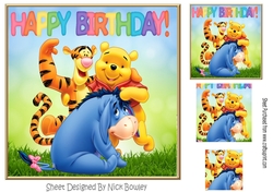 Fun on your birthday with pooh and friends 7x7