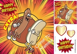 Barbecue Sausage with Bap 8x8 (Adult Humour