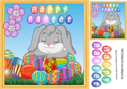Bunny with easter eggs And There All Mine! 8x8