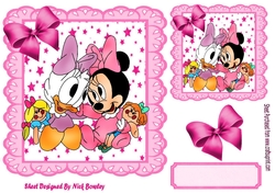 star and cerise eyelet frame 8x8, best of friends cute babies