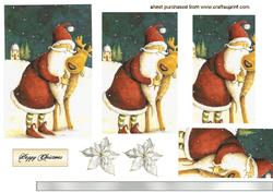 Santa with Reindeer Pyramids