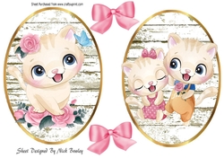 Cute kitty toppers with bows