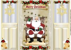 Santa in His Chair, Gatefold