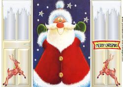 Santa with Reindeers, Gatefold