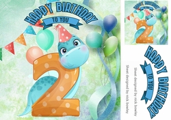 Lovely Balloons for Dinos (2nd) Birthday 8x8