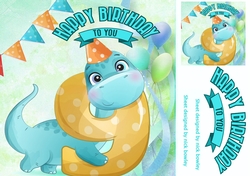 Lovely Balloons for Dinos (9th) Birthday 8x8