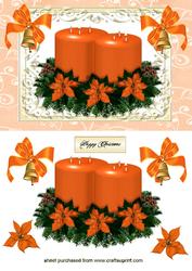 Pretty Orange Candles in a Frame