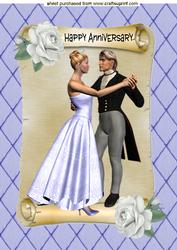 Dancing Couple Anniversary A4 Topper
