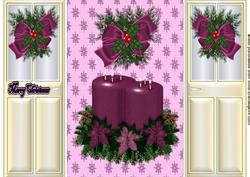 Gorgeous Purple Candle Gatefold