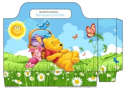  pooh bear with piglet having a snooze, in the meadows tote bag