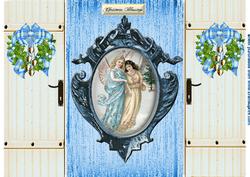 Beautiful Angels in Ornate Frame Gatefold