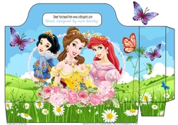 Pretty princesses with butterflies tote gift bag