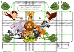 Lovely Jungle Animals tote gift bag
