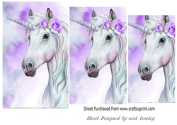 Purple and white unicorn pyramids