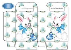 Cute white easter bunny gift bag