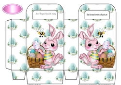 Cute pink easter bunny gift bag