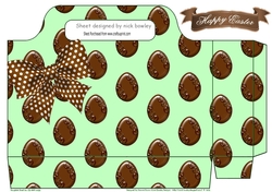 Easter Chocolate tote gift bag (green)
