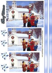 Vintage Carol Singers Pyramids