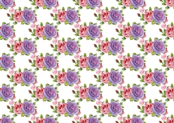 Pretty pink purple roses backing paper (small)