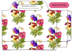 pretty coloured pansies tote gift bag