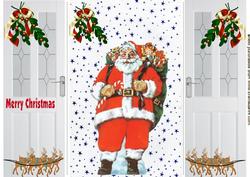 Santa with His Reindeers, Gatefold