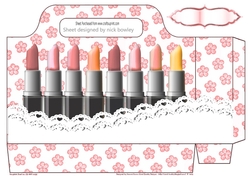 Shades of Lippy with lace and peach flower tote gift bag