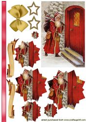 Santa on the Steps Star Pyramid