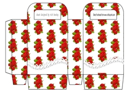 Red roses with lace small gift bag