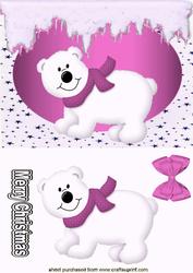 Little White Bear with Pink Scarf