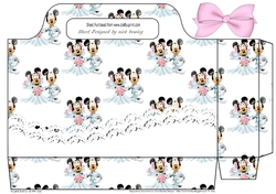 mickey and minnie wedding with lace tote gift bag