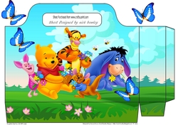 pooh bear and lots of friends tote gift bag