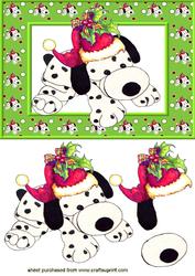Spotty Dog with Santa Hat