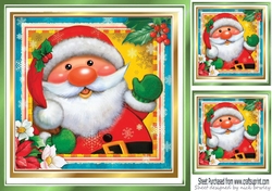 Lovely santa waving 8x8